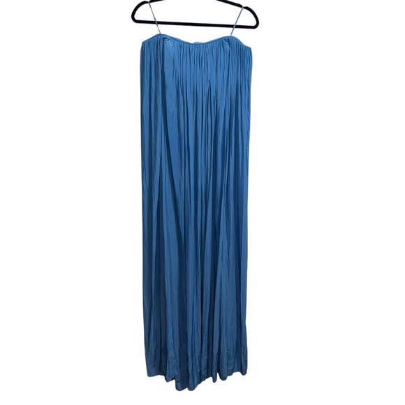 NEW NWT A.L.C. Wynn Strapless Flowy Maxi Dress In Coastal Blue - Picture 2 of 10